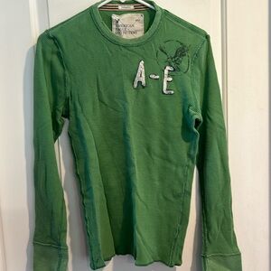 American Eagle Outfitters green thermal shirt